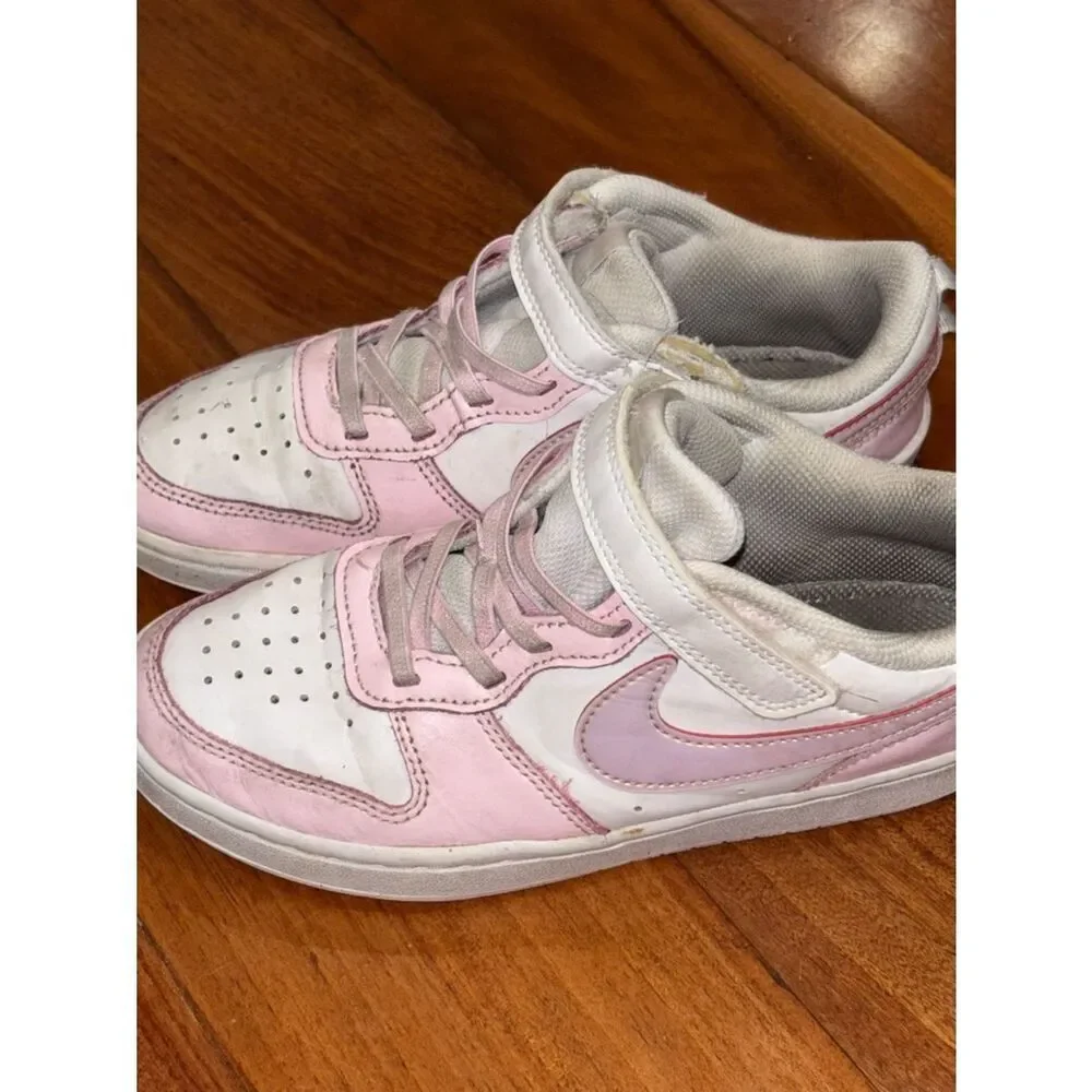 Nike Kids Pink and White Athletic Sneakers Size 3Y